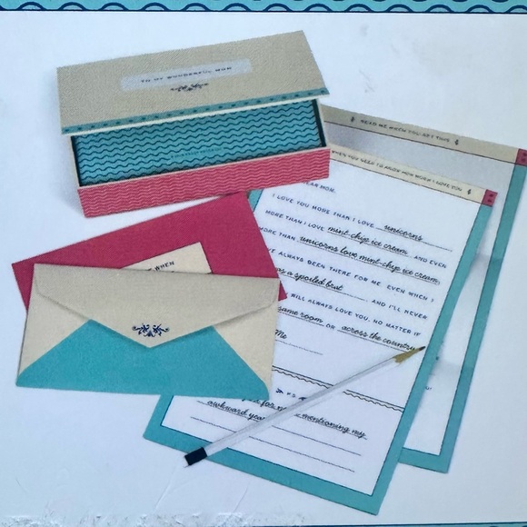 Knock Knock Read Me When Letters - Blue and Cream - Picture 4 of 4